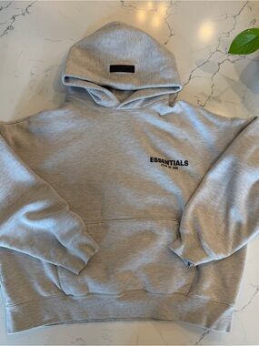 Fear of God Essentials Men’s Hoodie in Light Gray